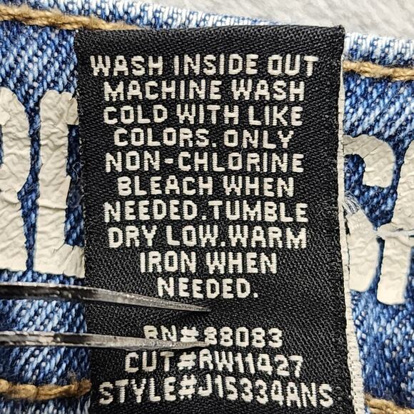 Rewash Jean Shorts Womens 11/30 Blue Super High Rise Mom Cuffed Distressed - Picture 8 of 13